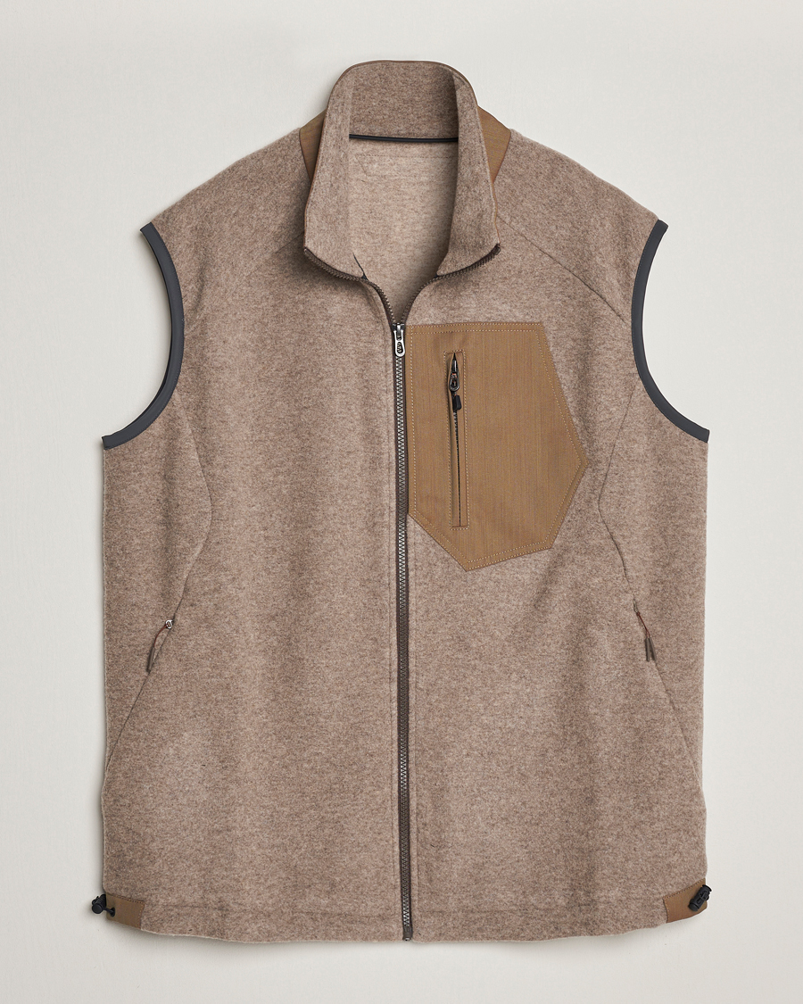 Herren | Jacken | SEASE | Explorer Cashmere Fleece Vest Oyster
