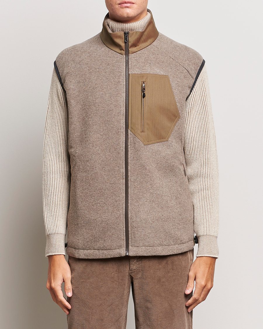 Herren | Jacken | SEASE | Explorer Cashmere Fleece Vest Oyster