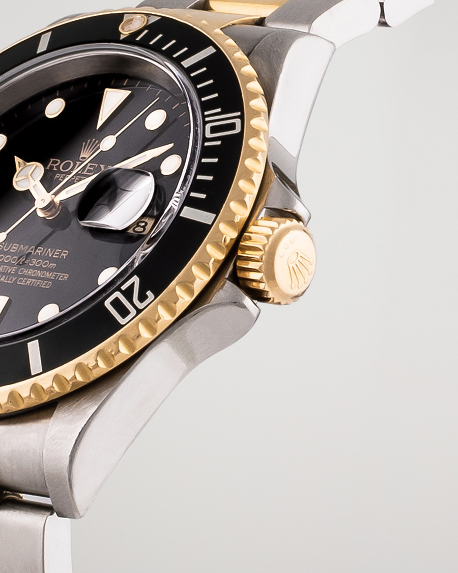 Herren | Rolex Pre-Owned Submariner 16613 Oyster Perpetual Two Tone Black Steel Black | Rolex Pre-Owned | Submariner 16613 Oyster Perpetual Two Tone Black Steel Black