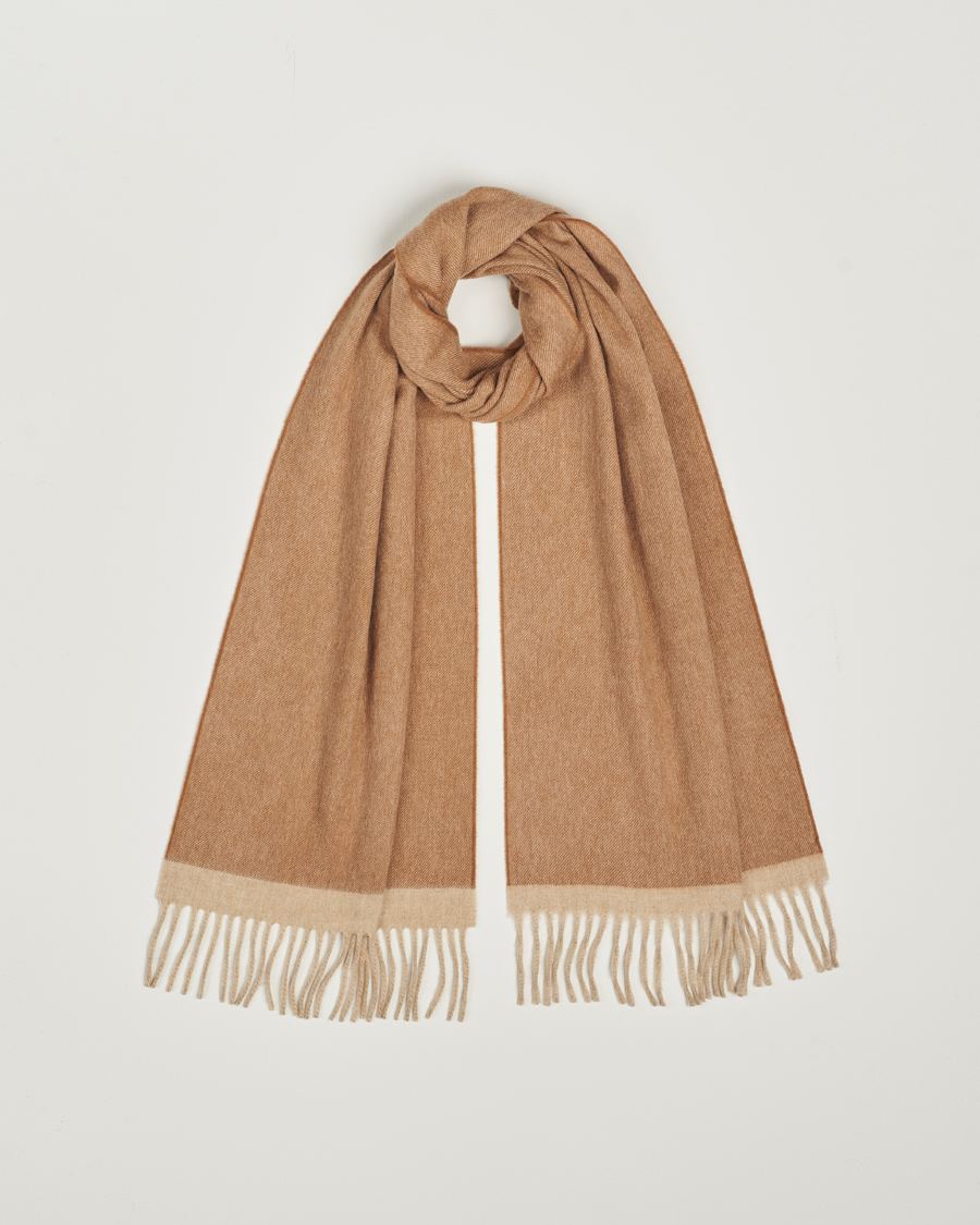 Herren | Begg & Co Solid Board Wool/Cashmere Scarf Warm Natural | Begg & Co | Solid Board Wool/Cashmere Scarf Warm Natural