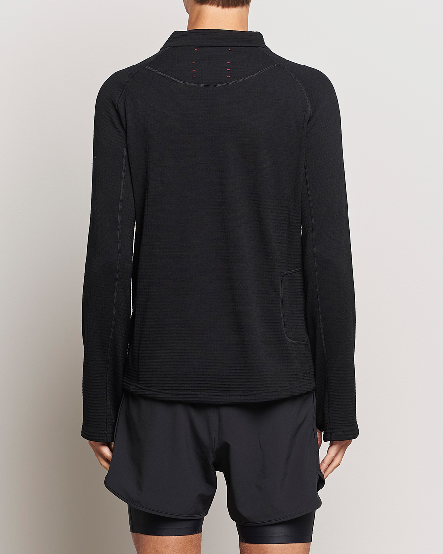 Herren | Pullover | District Vision | Half-Zip Merino Grid Fleece Black