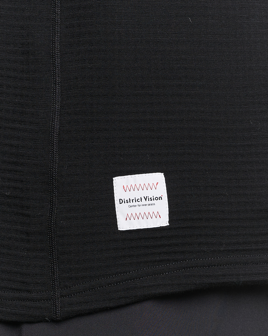 Herren | Pullover | District Vision | Half-Zip Merino Grid Fleece Black