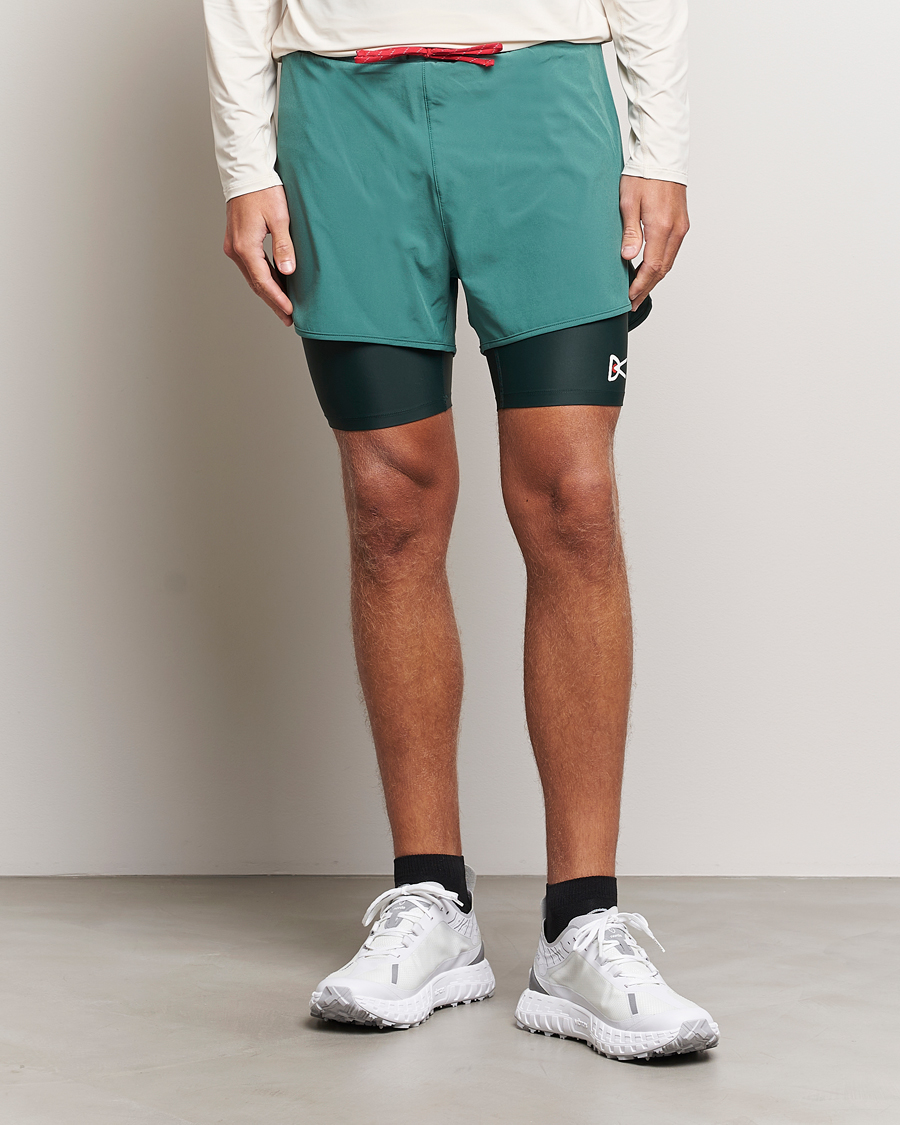 Herren | Sport | District Vision | Layered Pocketed Trail Shorts Pine