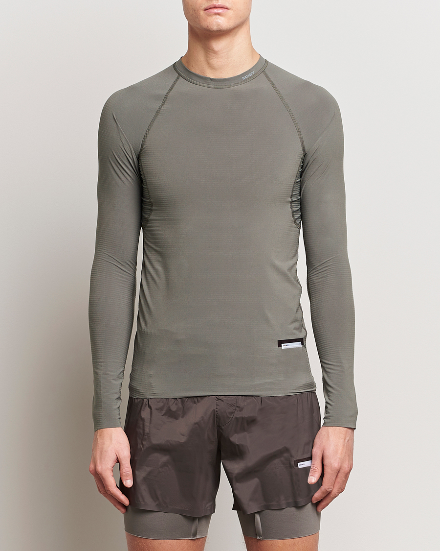 Herren | T-Shirts | Satisfy | CoffeeThermal Base Layer Dark Natural