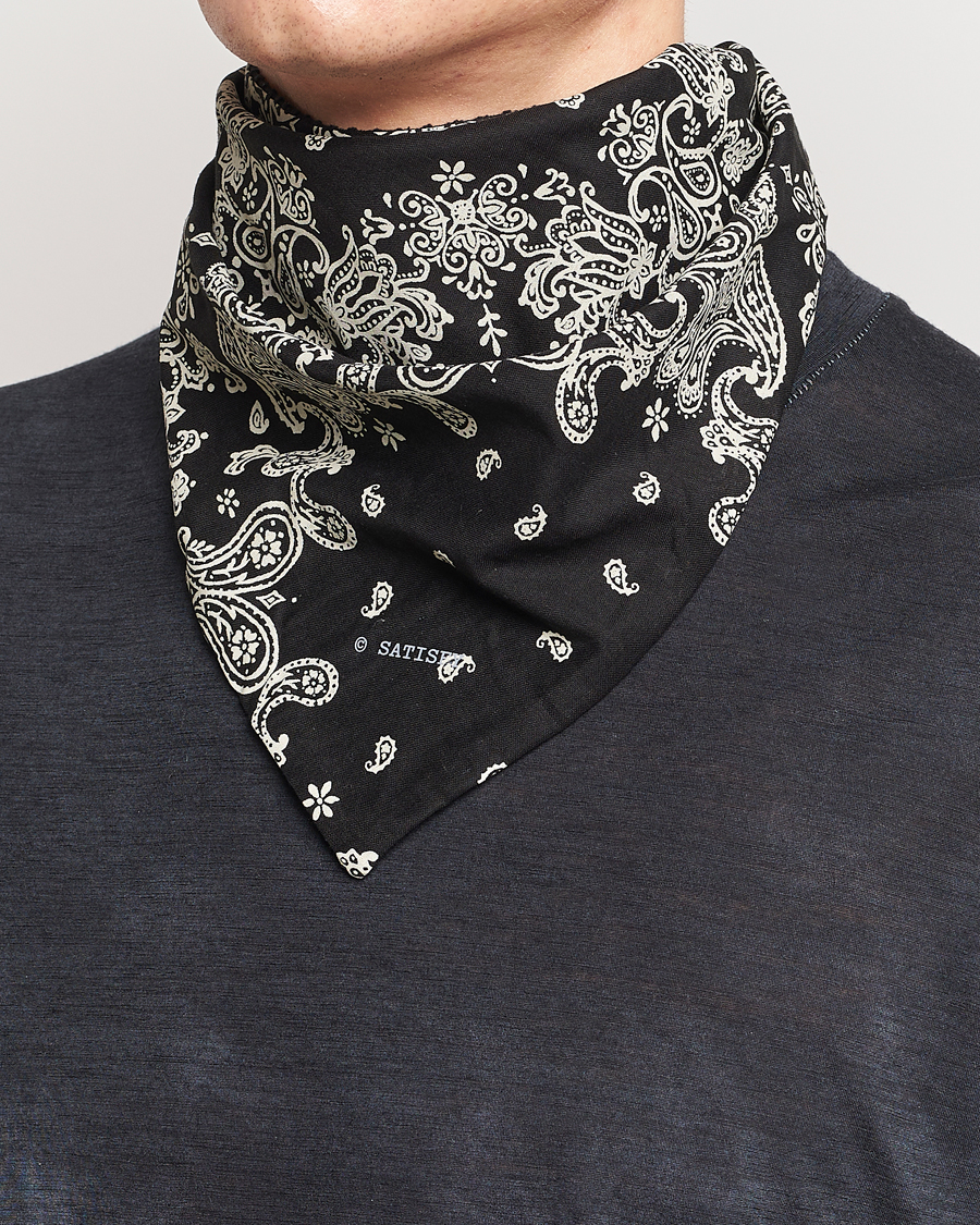 Herren | Satisfy Japanese Cotton Bandana Black | Satisfy | Japanese Cotton Bandana Black