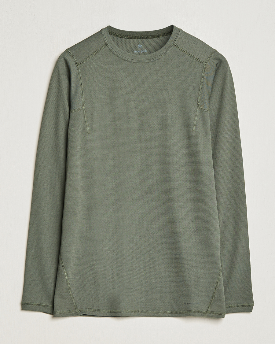 Herren | T-Shirts | Snow Peak | Recycled Polyester/Wool Long Sleeve T-Shirt Olive