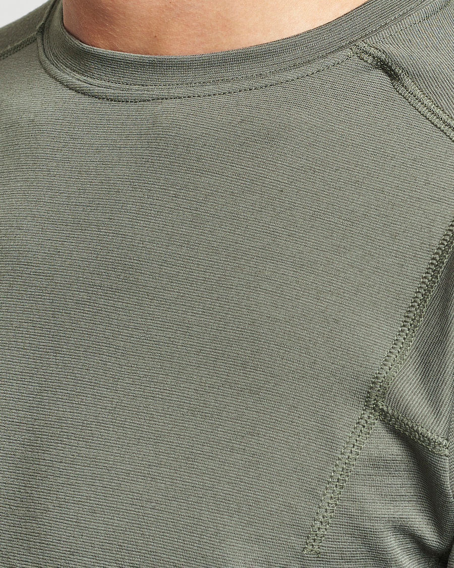 Herren | T-Shirts | Snow Peak | Recycled Polyester/Wool Long Sleeve T-Shirt Olive