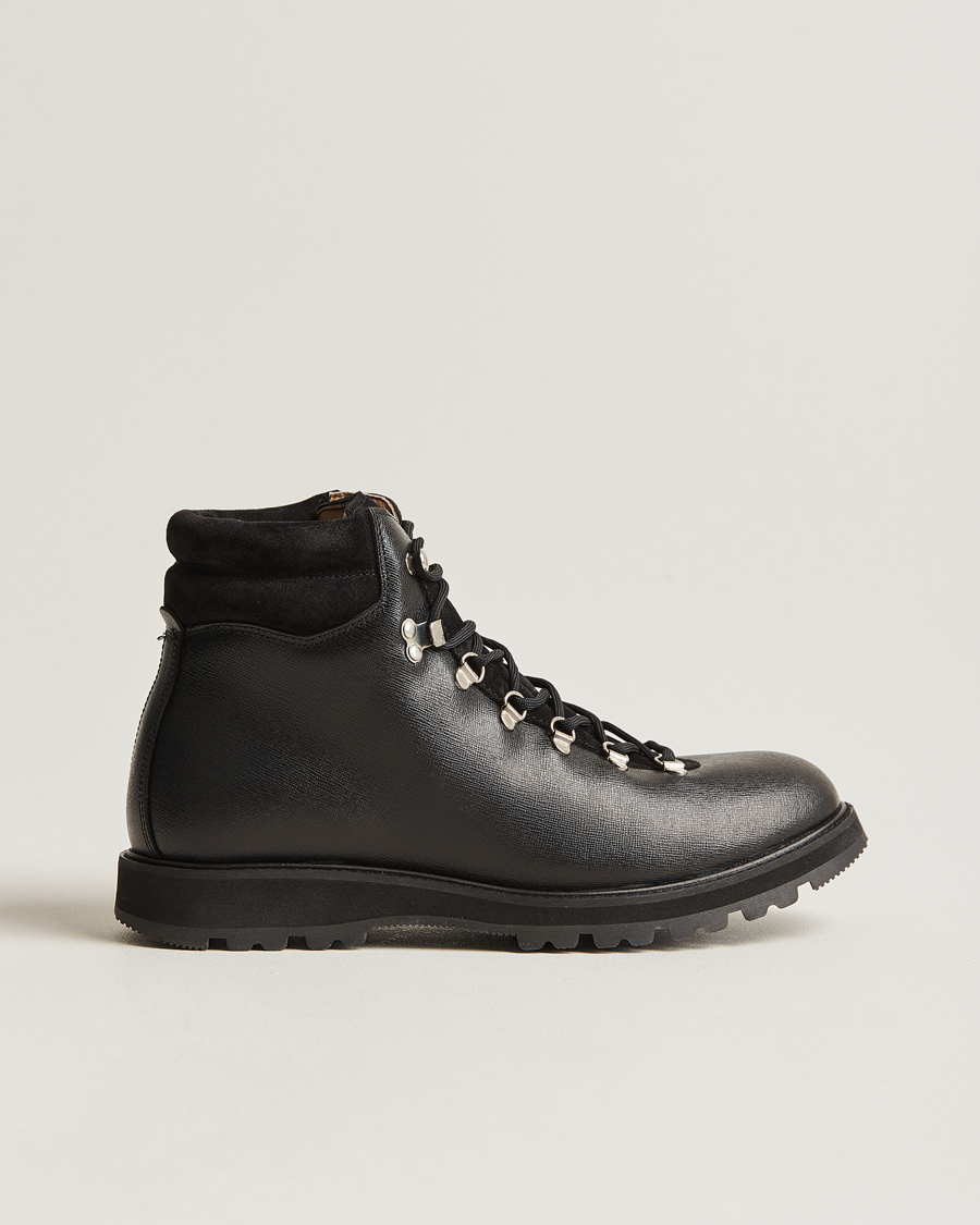 Herren | Myrqvist Duved II Laced Boot Black Grain Calf | Myrqvist | Duved II Laced Boot Black Grain Calf