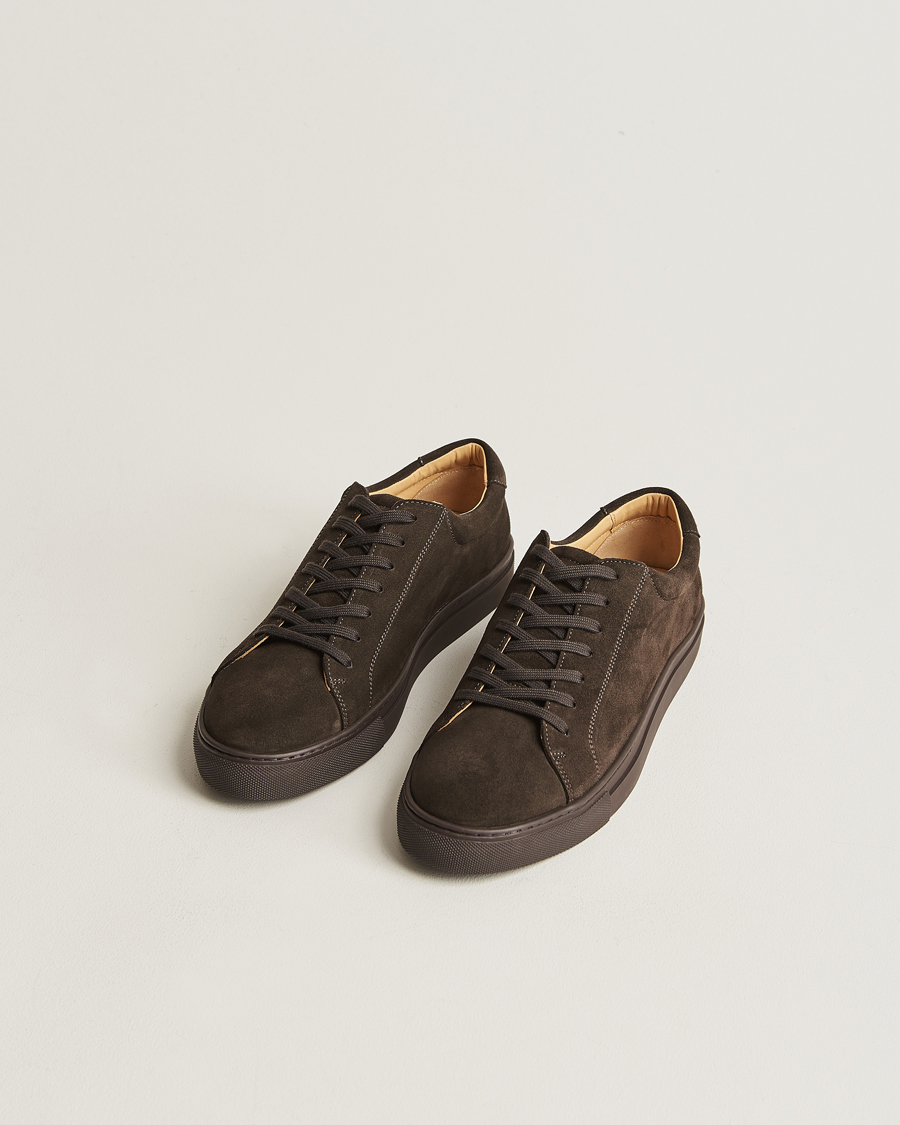 Herren | Schuhe | Myrqvist | Oaxen Monochrome Sneaker Dark Brown Suede