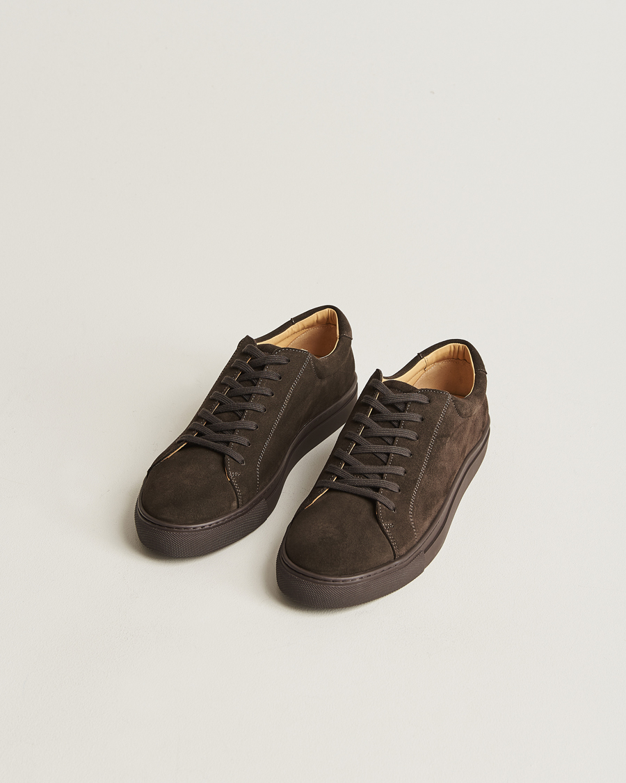 Herren | Myrqvist Oaxen Monochrome Sneaker Dark Brown Suede | Myrqvist | Oaxen Monochrome Sneaker Dark Brown Suede