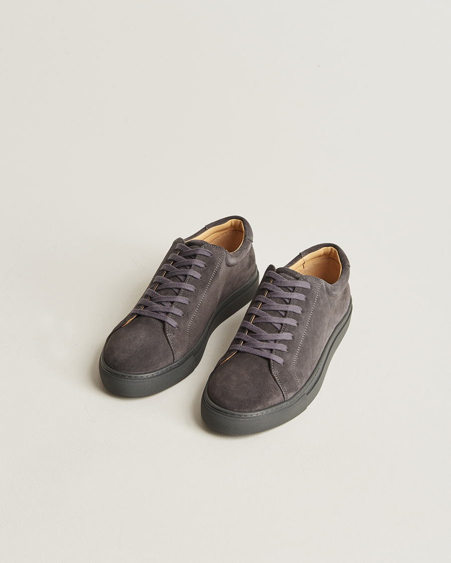 Herren | Schuhe | Myrqvist | Oaxen Monochrome Sneaker Dark Grey Suede