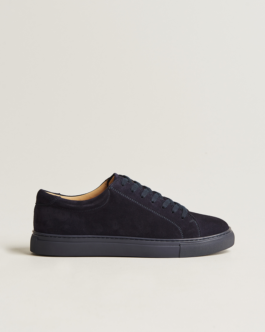 Herren | Myrqvist Oaxen Monochrome Sneaker Navy Suede | Myrqvist | Oaxen Monochrome Sneaker Navy Suede
