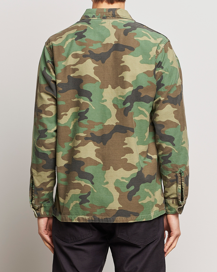 Herren | Hemden | orSlow | Cotton Sateen US Army Overshirt Woodland Camo