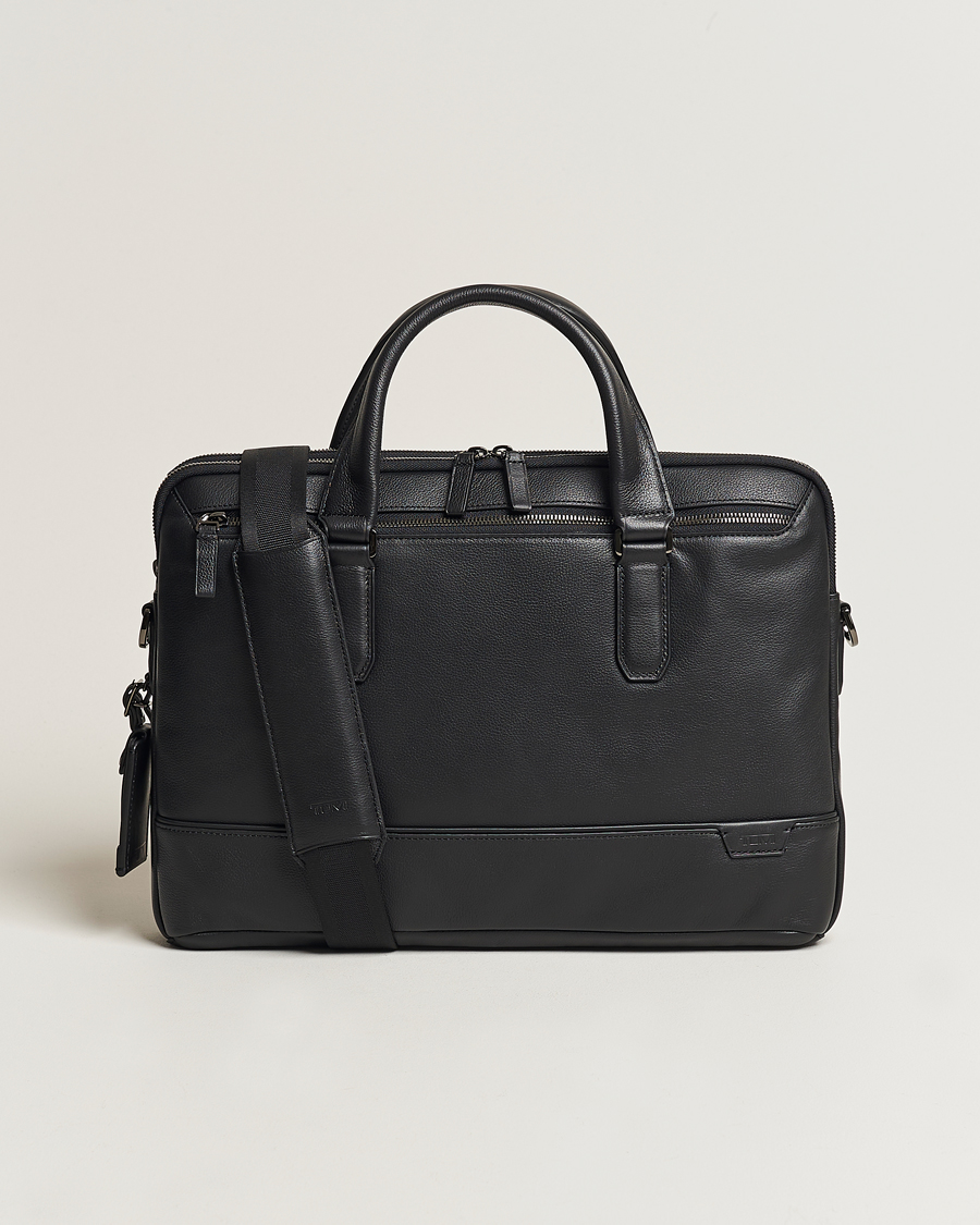 Herren | TUMI Harrison Sycamore Slim Leather Brief Black | TUMI | Harrison Sycamore Slim Leather Brief Black