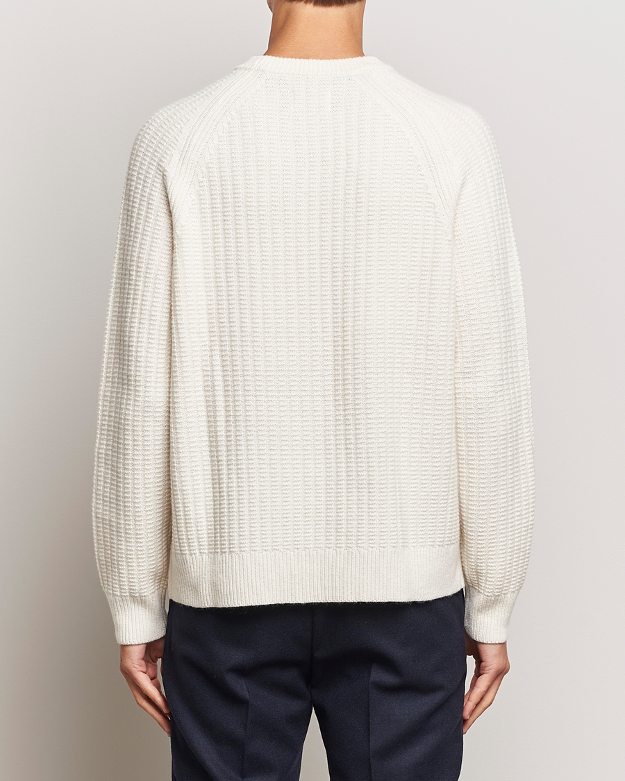 Herren | Pullover | GANT | Textured Raglan Knitted Crew Neck Cream