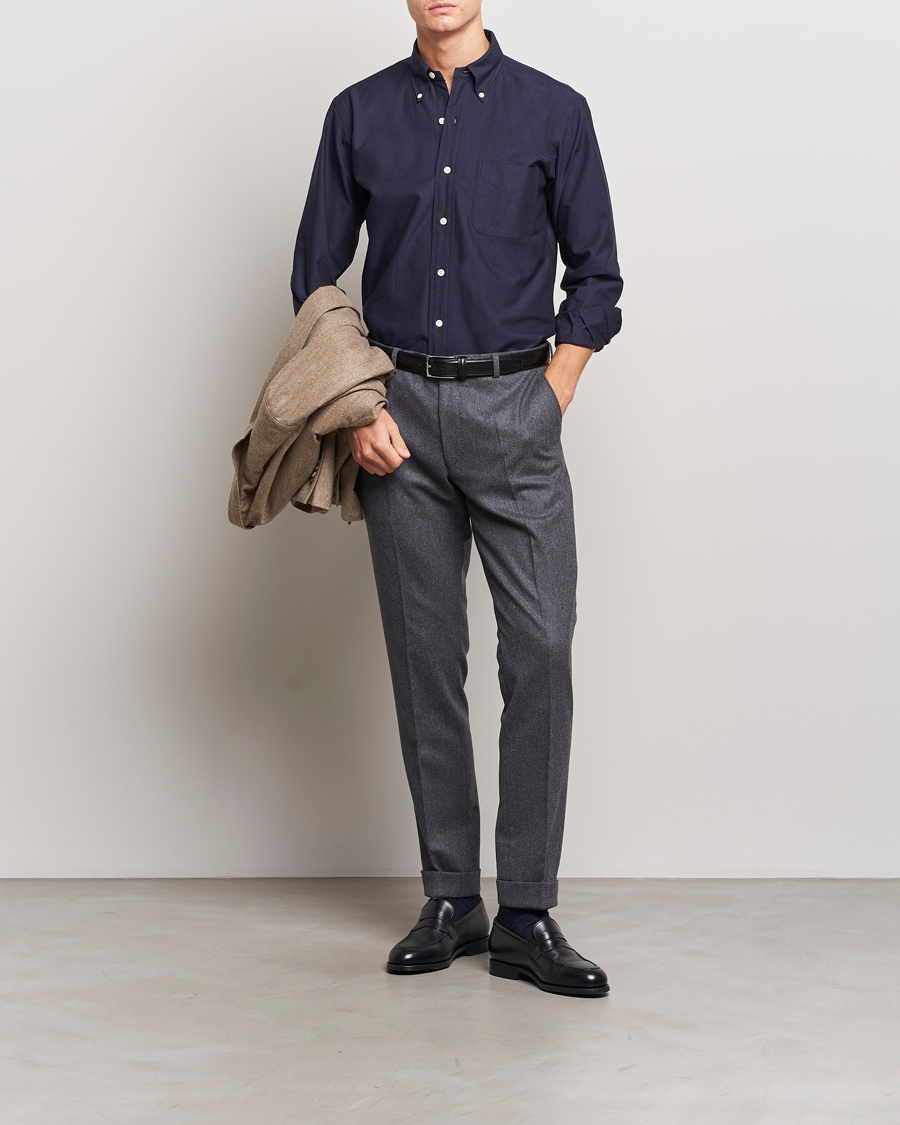 Herren | Hemden | Kamakura Shirts | Vintage Ivy Oxford Button Down Shirt Navy
