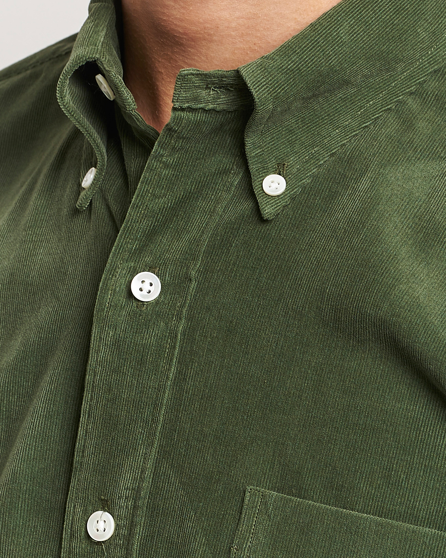 Herren | Hemden | Kamakura Shirts | Vintage Ivy Japanese Corduroy Shirt Green
