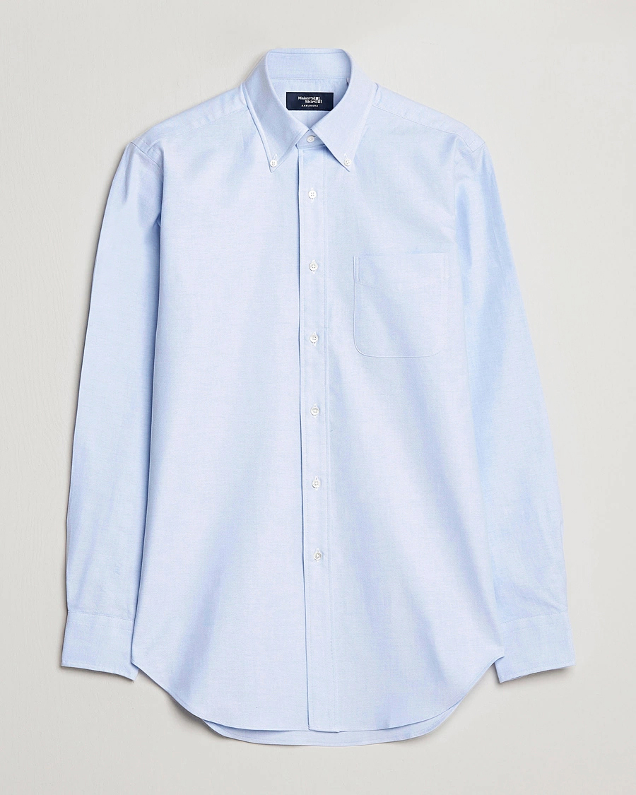 Herren | Hemden | Kamakura Shirts | Slim Fit Oxford Button Down Shirt Light Blue