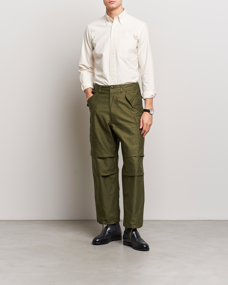 Herren | Hemden | Beams F | Cotton Flannel Button Down Shirt Off White