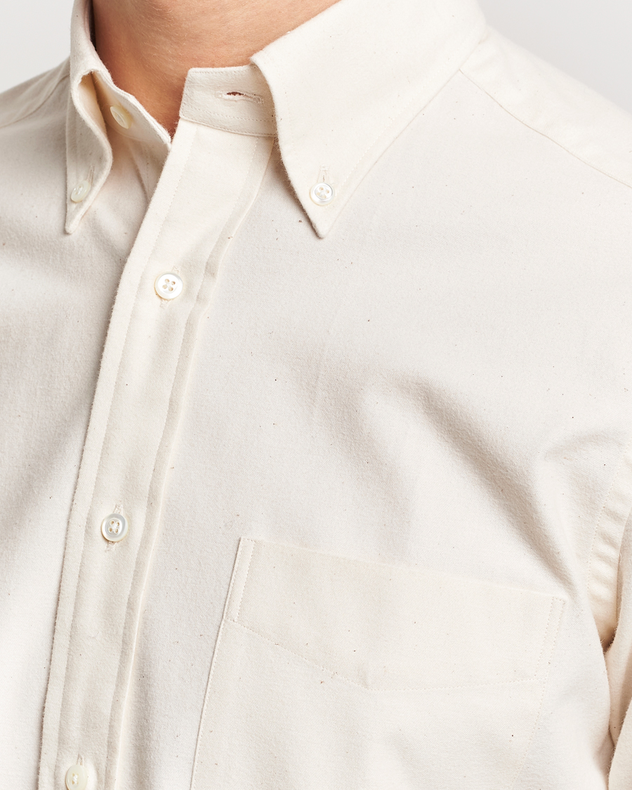 Herren | Hemden | Beams F | Cotton Flannel Button Down Shirt Off White