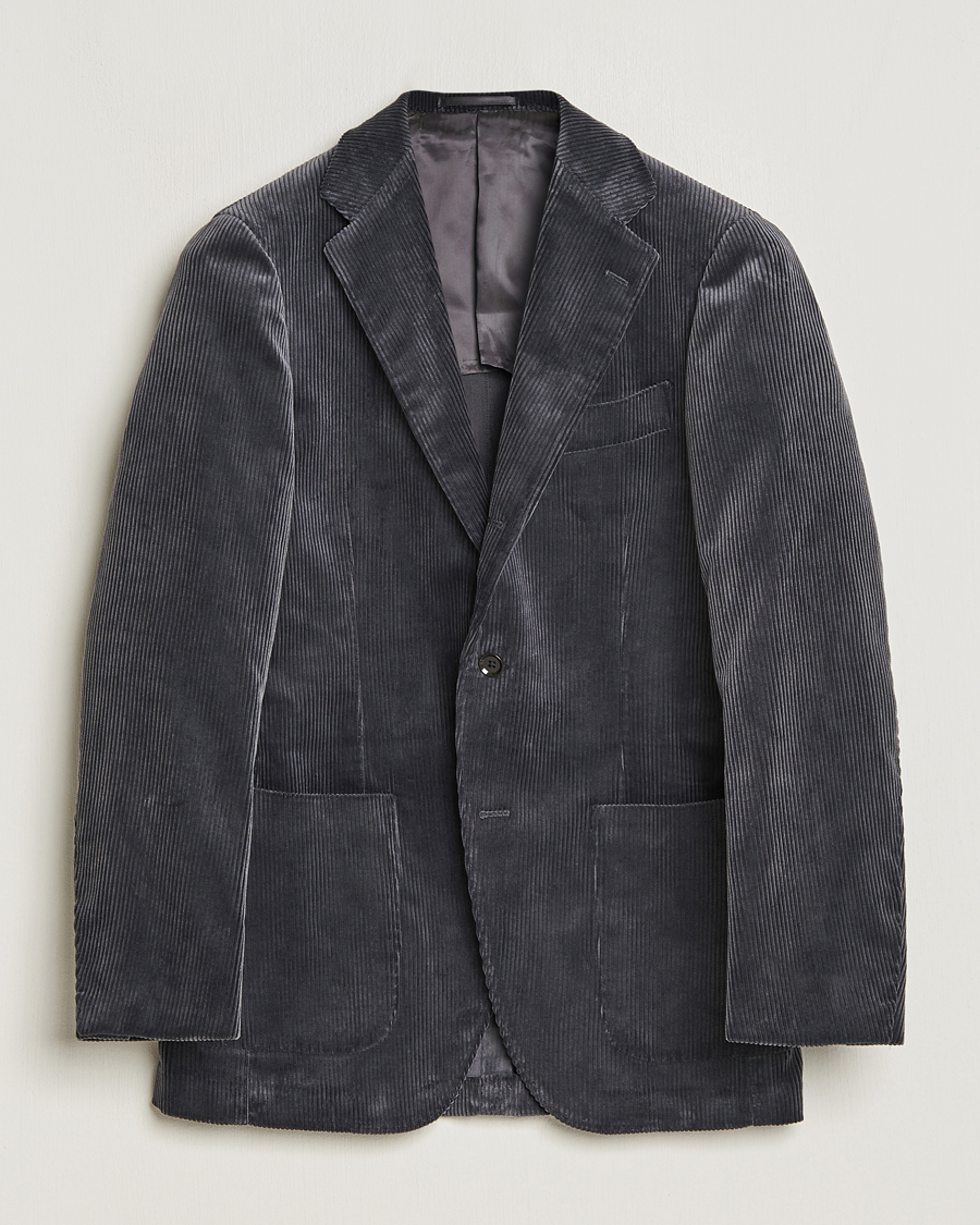 Herren | Sakkos | Beams F | Corduroy Blazer Charcoal