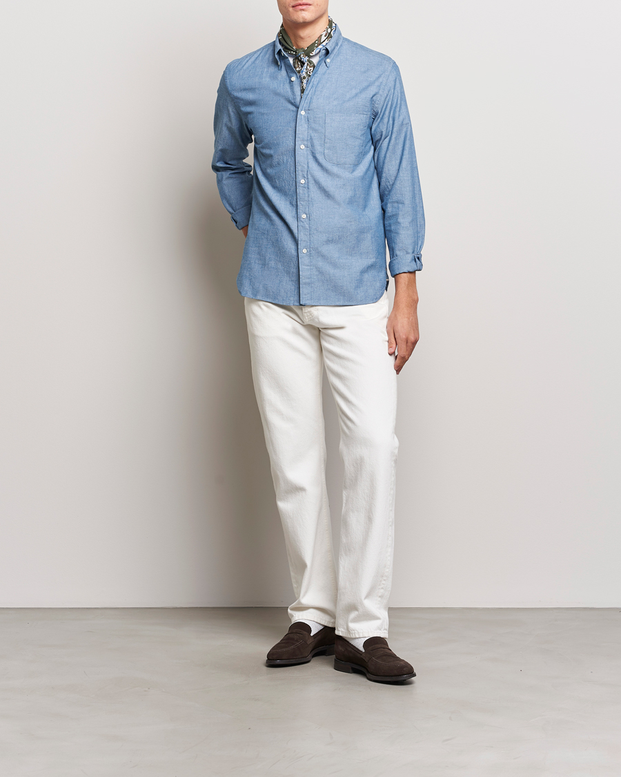 Herren | Hemden | BEAMS PLUS | Chambray Button Down Shirt Light Blue