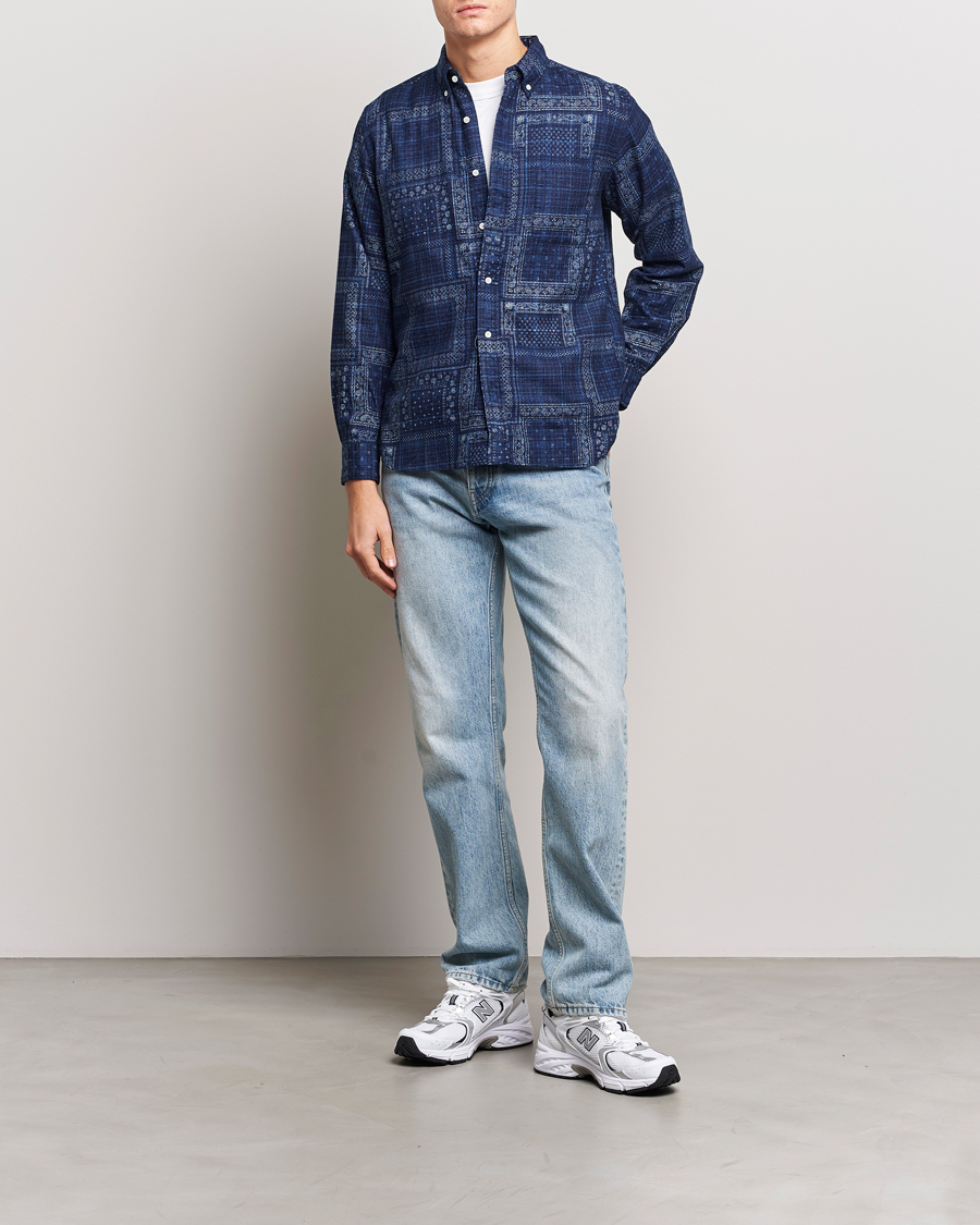 Herren | Hemden | BEAMS PLUS | Patchwork Button Down Shirt Indigo