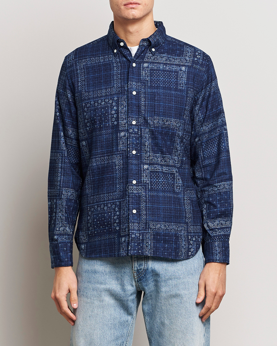 Herren | Hemden | BEAMS PLUS | Patchwork Button Down Shirt Indigo