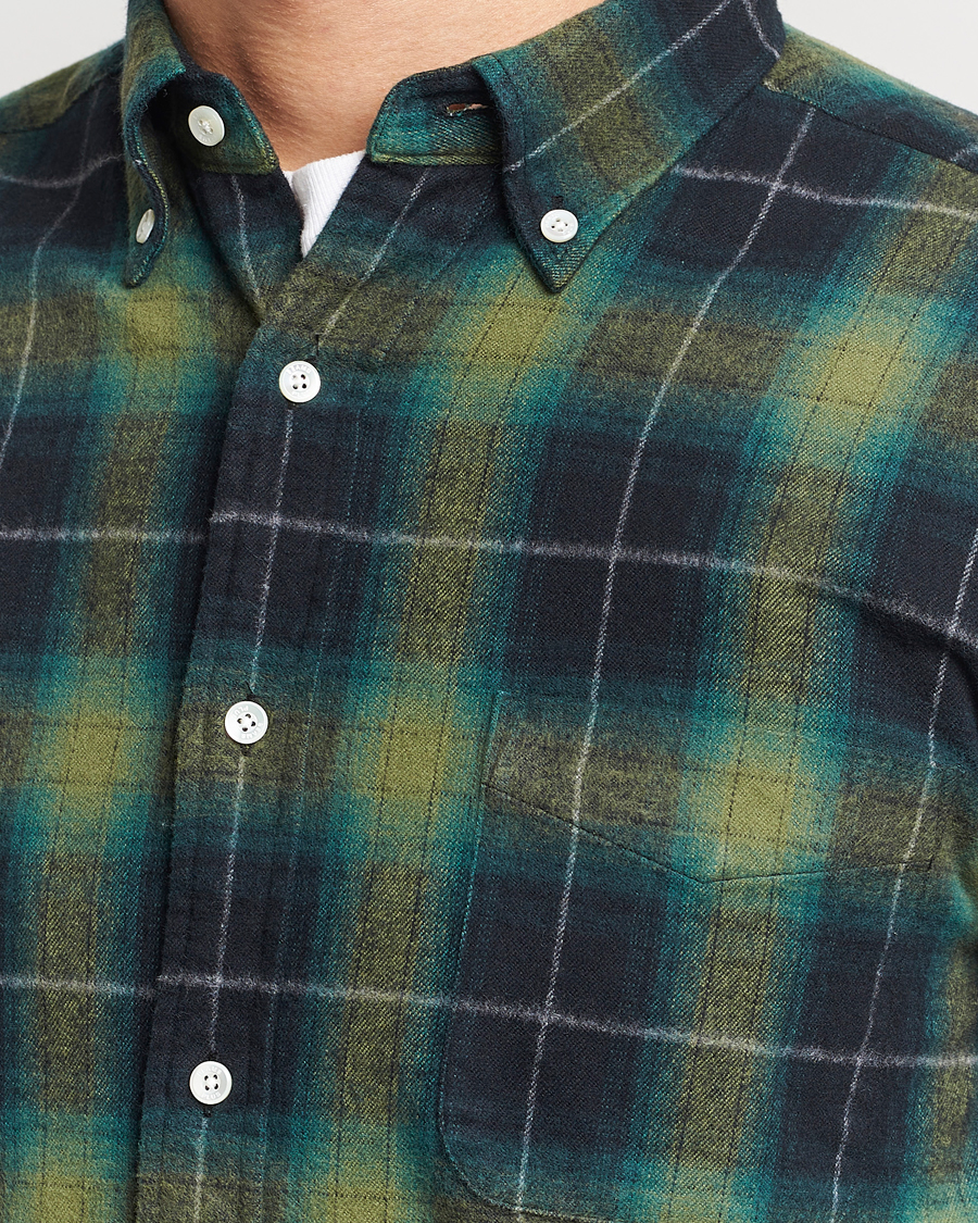 Herren | Hemden | BEAMS PLUS | Shaggy Flannel Button Down Shirt Green Check