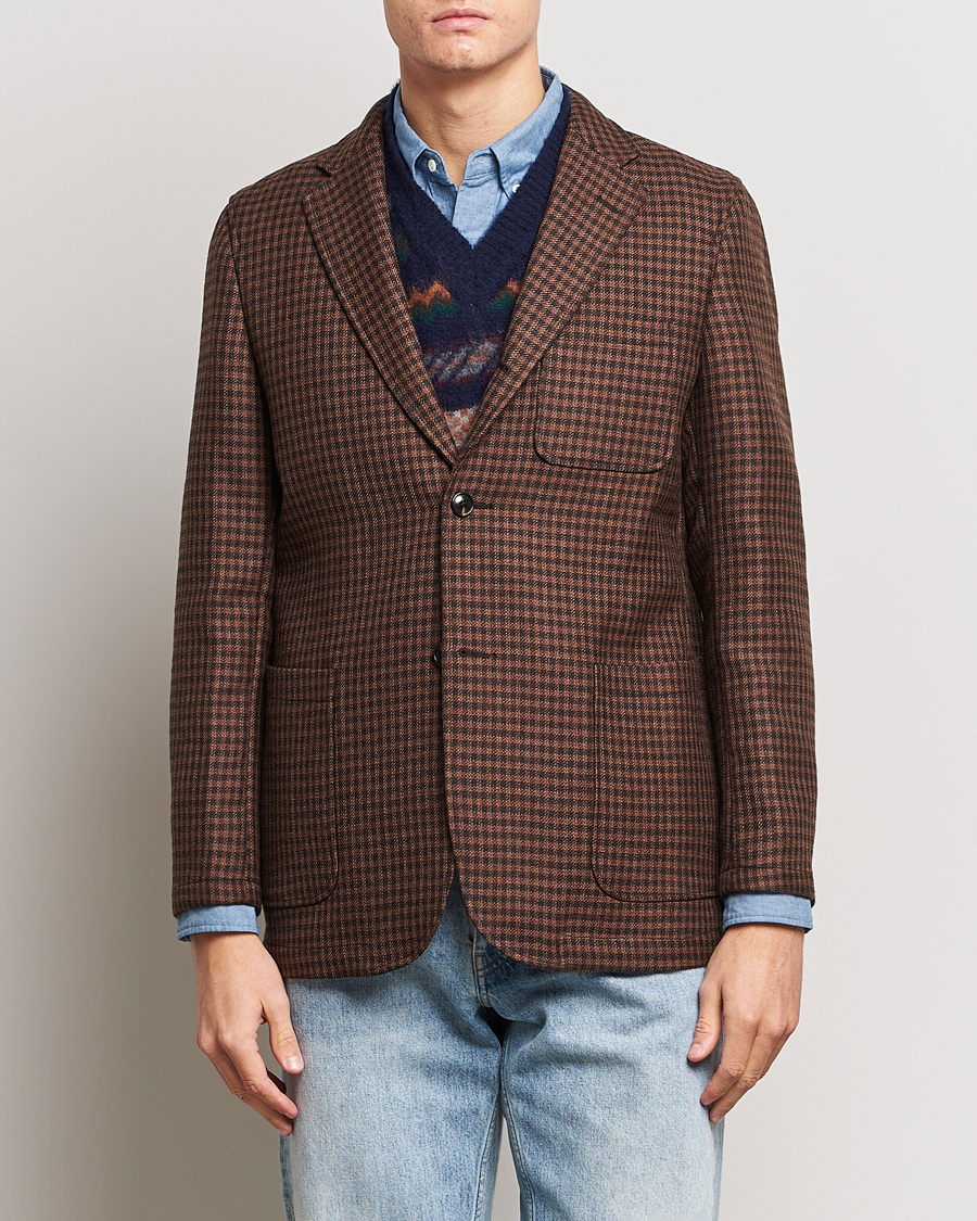 Herren | Sakkos | BEAMS PLUS | Houndstooth Twill Blazer Brown