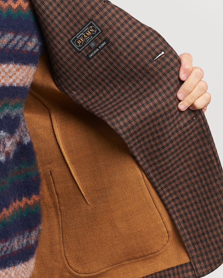 Herren | Sakkos | BEAMS PLUS | Houndstooth Twill Blazer Brown