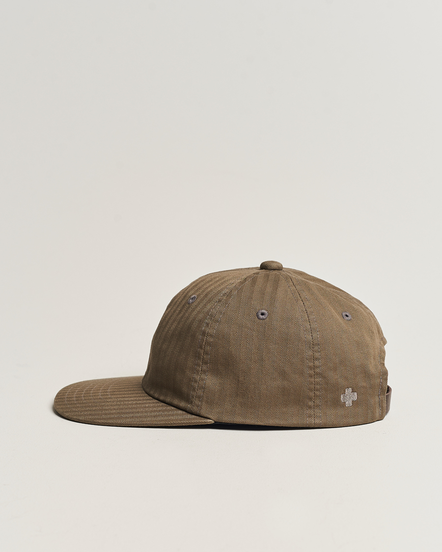 Herren | BEAMS PLUS 6 Panel Herringbone Cap Olive | BEAMS PLUS | 6 Panel Herringbone Cap Olive