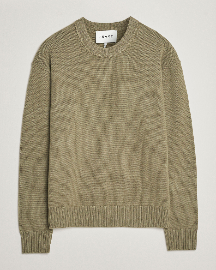Herren | Pullover | FRAME | Cashmere Sweater Khaki Green