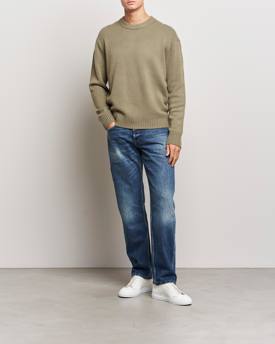 Herren | Pullover | FRAME | Cashmere Sweater Khaki Green