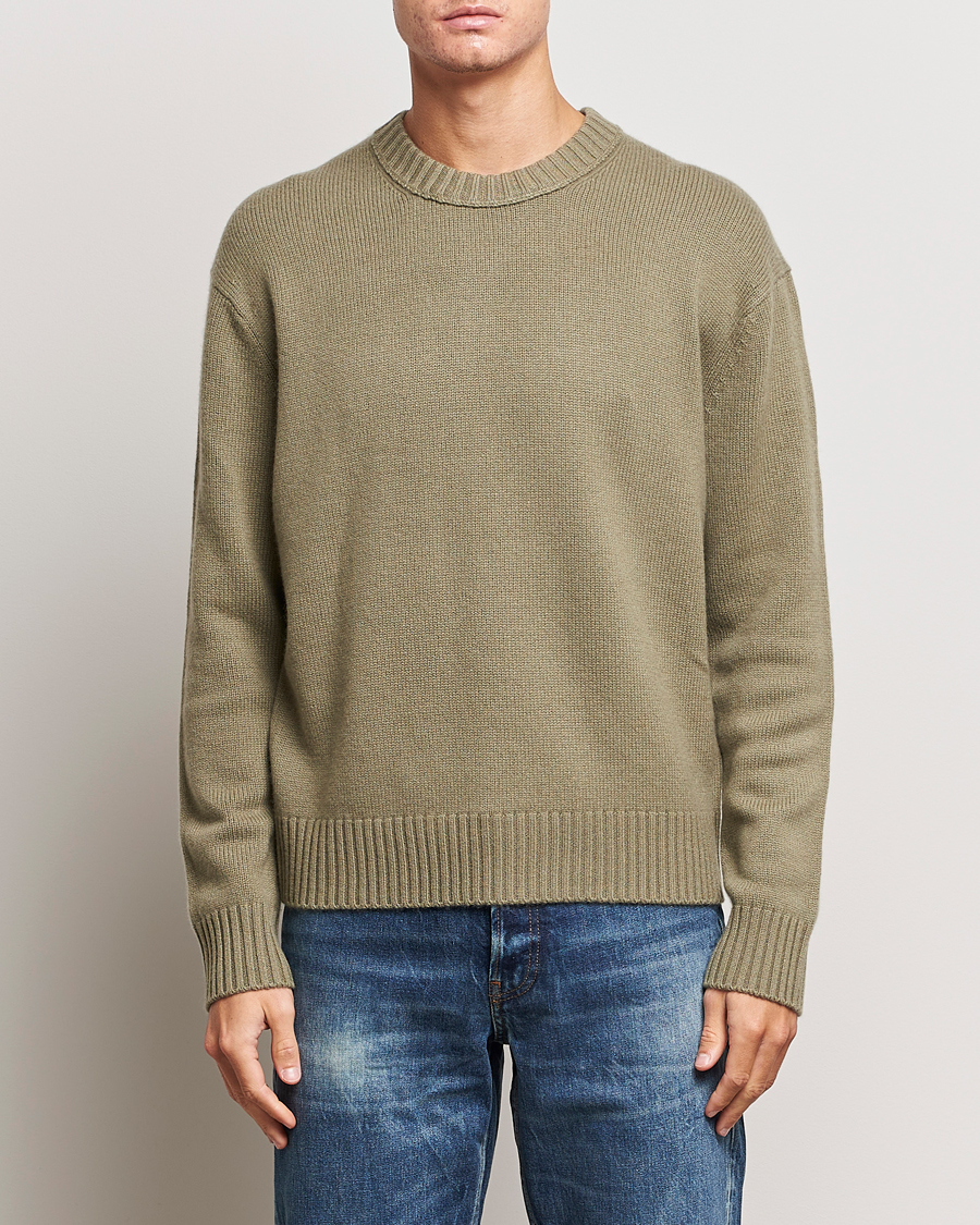 Herren | Pullover | FRAME | Cashmere Sweater Khaki Green