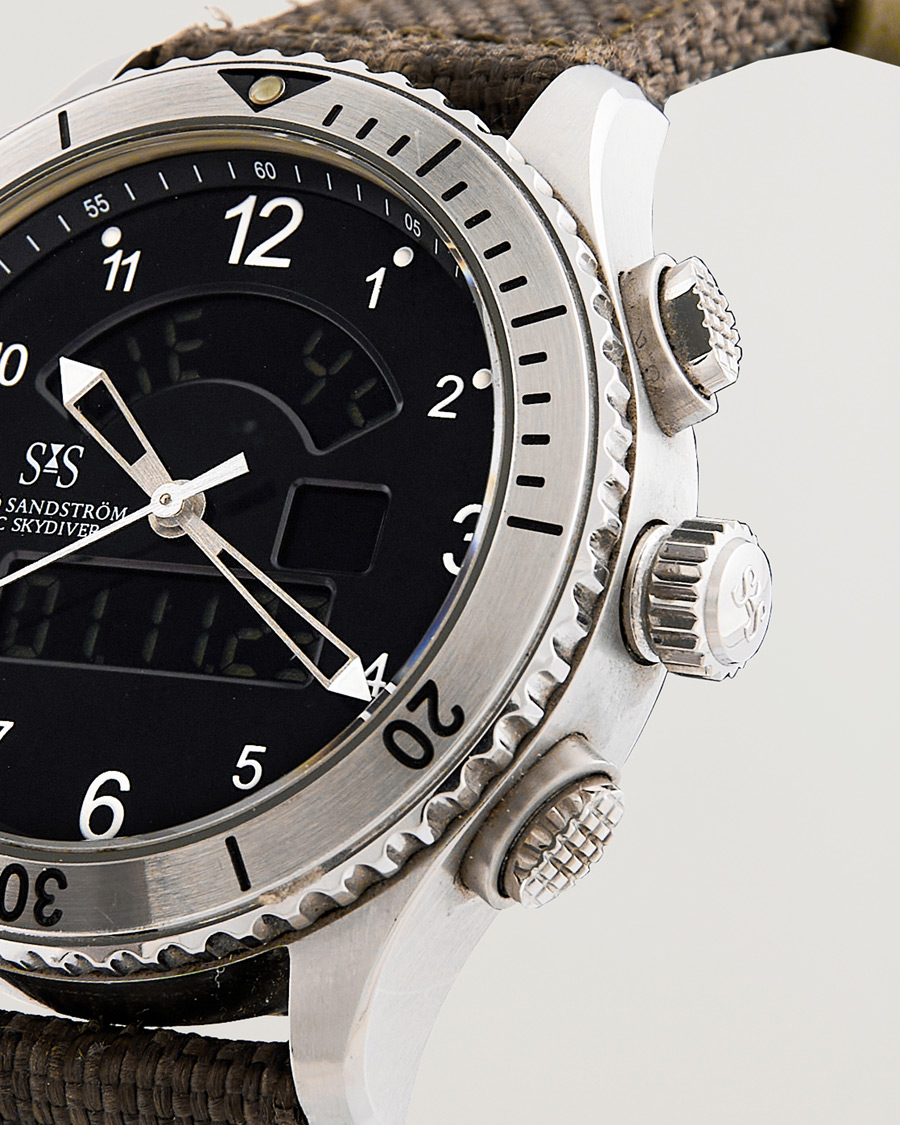 Herren | Sjöö Sandström Pre-Owned UTC Skydiver 017401 Steel Black | Sjöö Sandström Pre-Owned | UTC Skydiver 017401 Steel Black