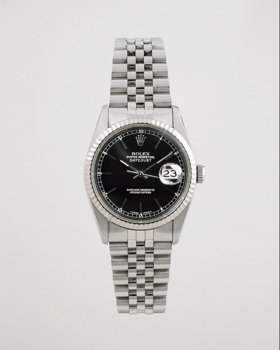 Herren | Rolex Pre-Owned Datejust 16234 Oyster Perpetual Steel Black Steel Black | Rolex Pre-Owned | Datejust 16234 Oyster Perpetual Steel Black Steel Black