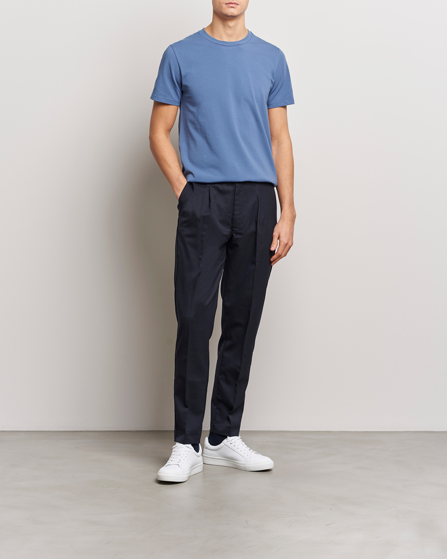 Herren | T-Shirts | Filippa K | Soft Lycra T-Shirt Paris Blue
