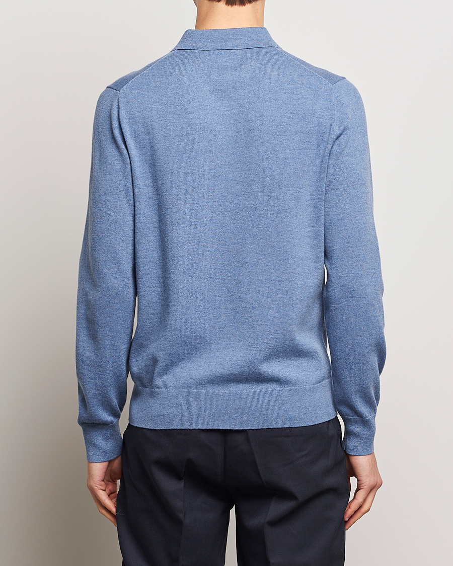 Herren | Pullover | Filippa K | Knitted Polo Shirt Paris Blue