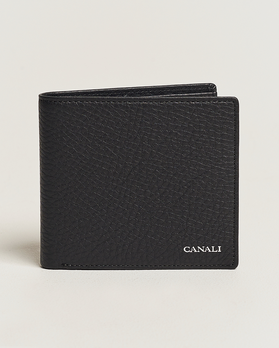 Herren | Canali Grain Leather Wallet Black | Canali | Grain Leather Wallet Black