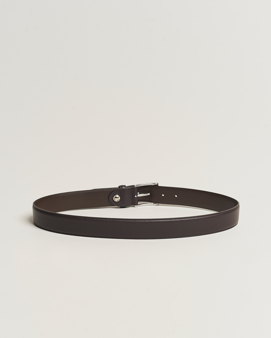 Herren | Gürtel | Canali | Classic Leather Belt Dark Brown Calf
