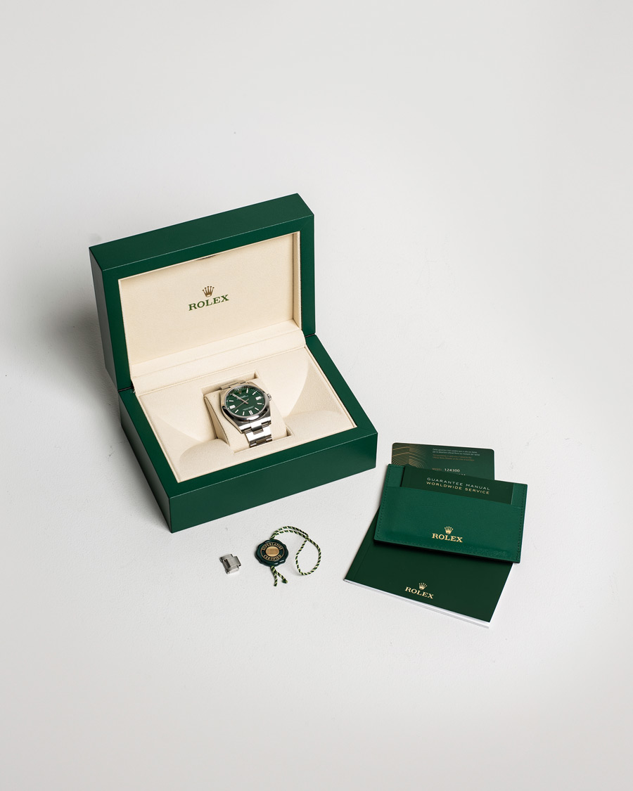 Herren | Rolex Pre-Owned Oyster Perpetual 41 Green Steel | Rolex Pre-Owned | Oyster Perpetual 41 Green Steel
