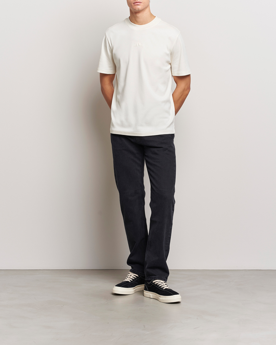 Herren | T-Shirts | J.Lindeberg | Adnan Logo Mock Neck T-Shirt Cloud White