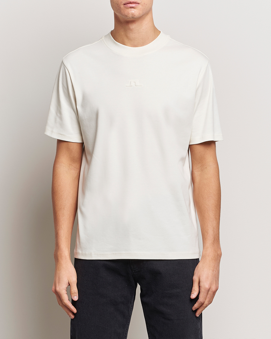 Herren | Sale | J.Lindeberg | Adnan Logo Mock Neck T-Shirt Cloud White