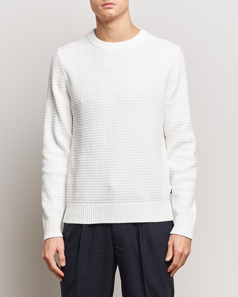Men | J.Lindeberg | J.Lindeberg | Archer Structure Sweater Cloud White