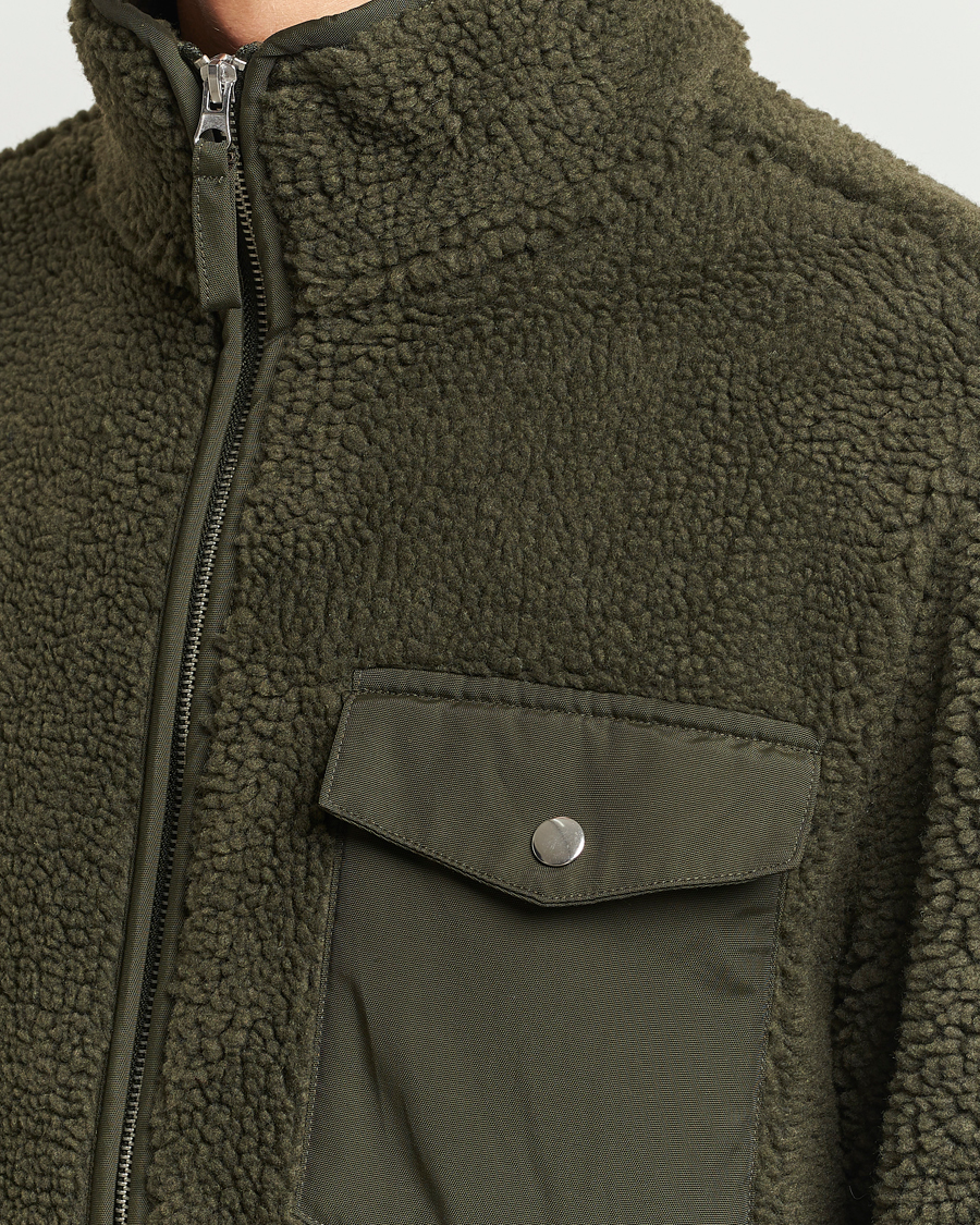 Herren | Pullover | A Day's March | Tone Pile Fleece Jacket Deep Green