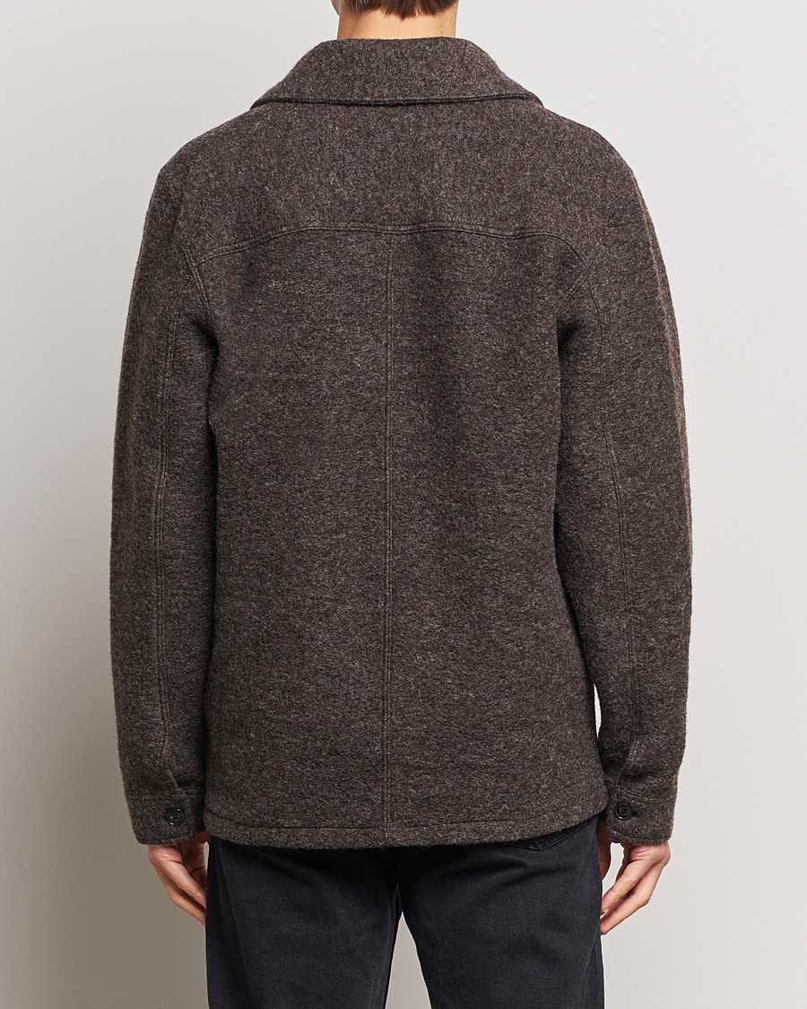 Herren | Hemden | A Day's March | Chaumont Heavy Wool Overshirt Taupe