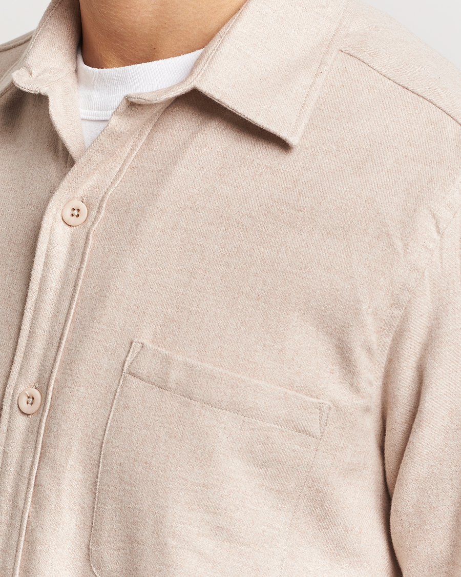 Herren | Hemden | A Day's March | Redhill Heavy Flanell Shirt Sand