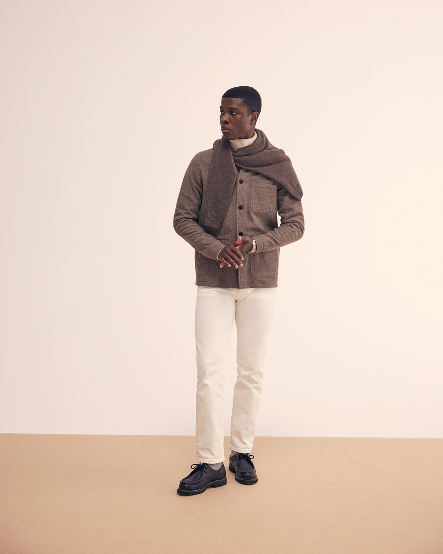 Herren | Hemden | A Day's March | Redhill Heavy Flanell Shirt Sand