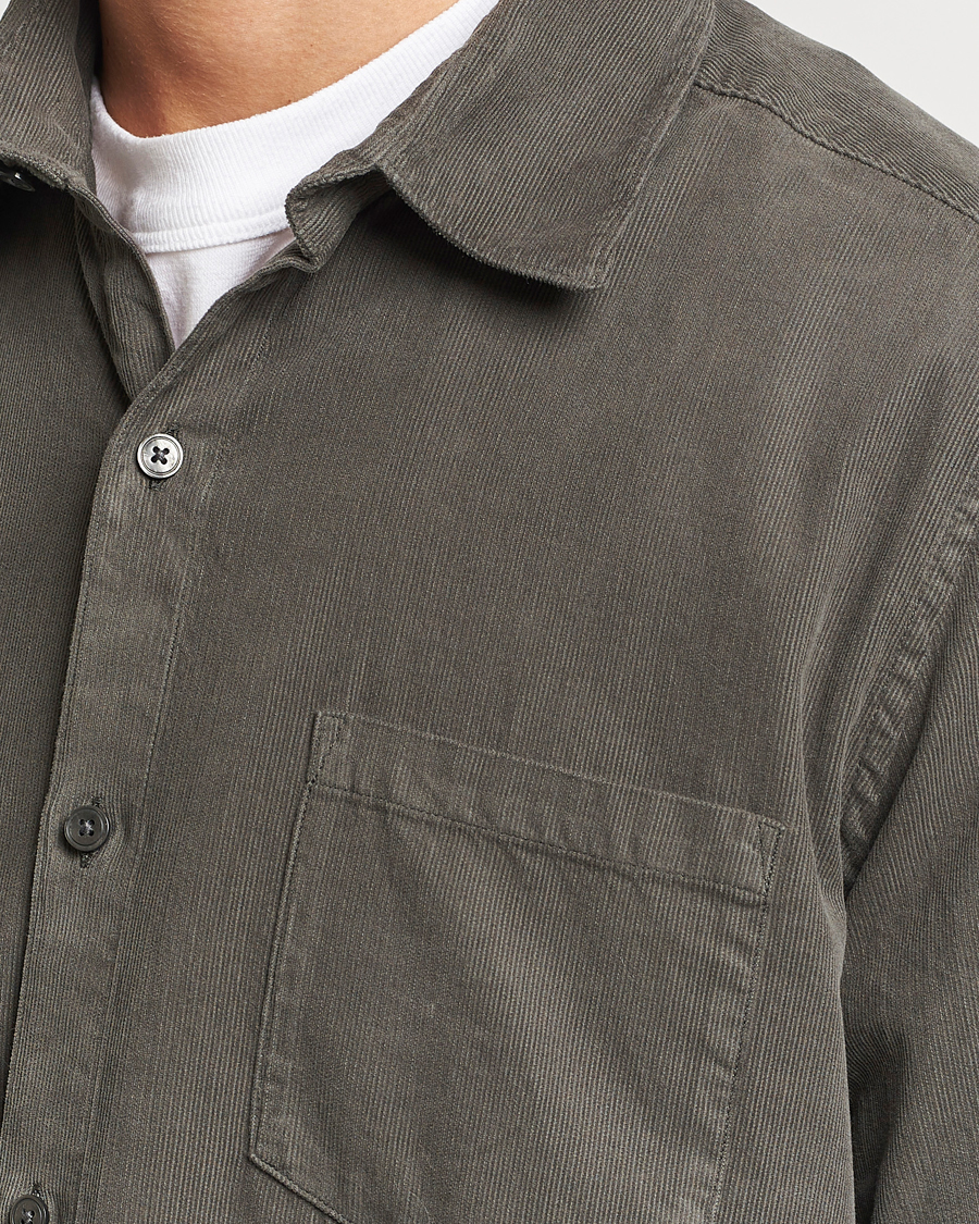 Herren | Hemden | A Day's March | Daintree Baby Cord Shirt Olive